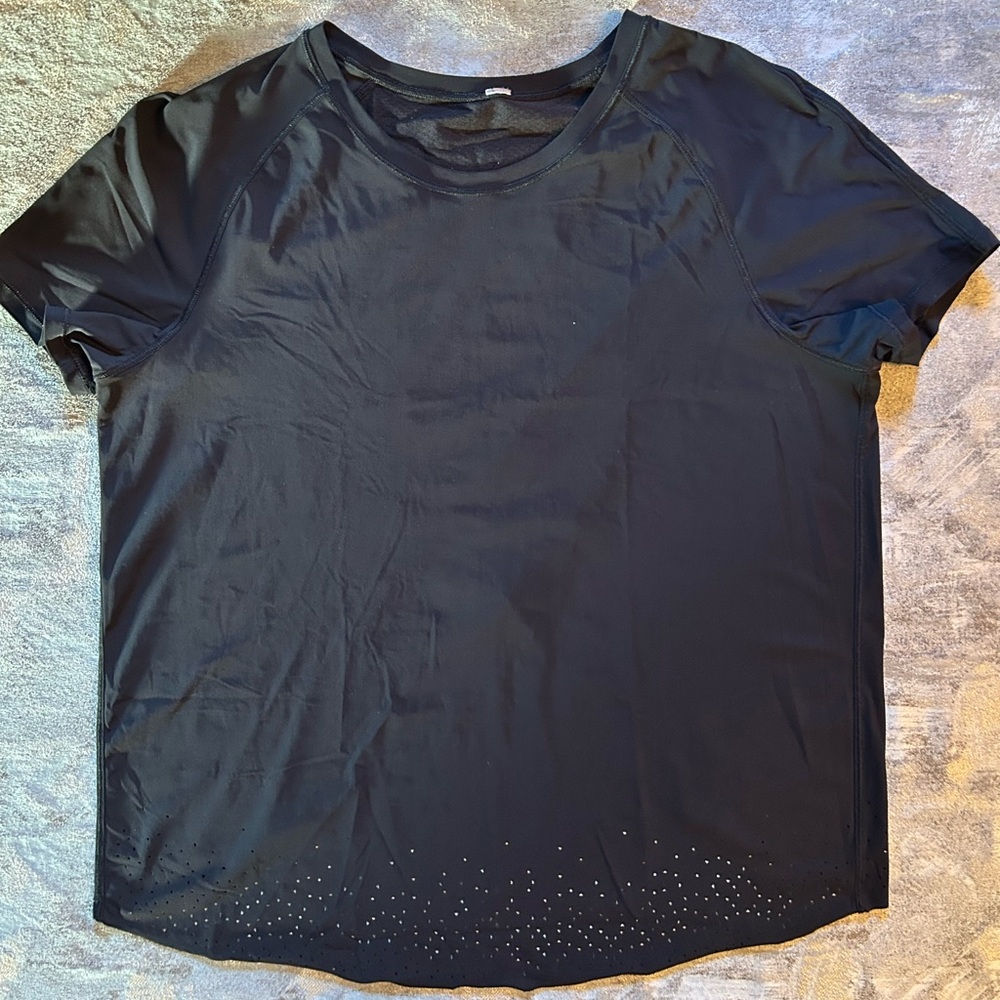 Lululemon Black Quick Pace Short Sleeve Shirt